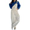 image:imageCHARTOU Y2k Polka Dot Barrel Jeans Overalls for Women Baggy Denim Jumpsuit Cargo Wide Leg Pants with PocketsPink