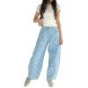 image:imageCHARTOU Y2k Polka Dot Barrel Jeans Women Seam Front Baggy Jeans Casual High Waist Wide Leg Denim PantsBlue