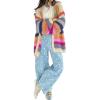 image:imageCHARTOU Y2k Polka Dot Barrel Jeans Women Seam Front Baggy Jeans Casual High Waist Wide Leg Denim PantsBlue
