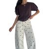image:imageCHARTOU Y2k Polka Dot Barrel Jeans Women Seam Front Baggy Jeans Casual High Waist Wide Leg Denim PantsBrown