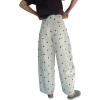image:imageCHARTOU Y2k Polka Dot Barrel Jeans Women Seam Front Baggy Jeans Casual High Waist Wide Leg Denim PantsBrown