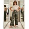 image:imageCHRTOU Womens High Rise Wide Leg Jeans Baggy Cropped Floral Denim Pants Ankle Cute Jeans BoyfriendArmy Green