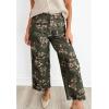 image:imageCHRTOU Womens High Rise Wide Leg Jeans Baggy Cropped Floral Denim Pants Ankle Cute Jeans BoyfriendArmy Green