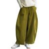 image:imageCHARTOU Women Corduroy Barrel Pants Wide Leg Vintage Mid Rise Y2k Baggy Boyfriend PantsPickle