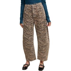 image:imageCHARTOU Women Y2k Barrel Jeans Baggy Zebra Print Denim Wide Leg Pants Cropped Cargo Jean SweatpantsKhaki