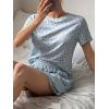 image:imageCHARTOU 2 Piece Lounge Sets for Women Summer Y2k Crop Tshirt Floral Shorts Set Matching Vacation OutfitsBlue
