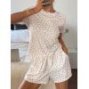 image:imageCHARTOU 2 Piece Lounge Sets for Women Summer Y2k Crop Tshirt Floral Shorts Set Matching Vacation OutfitsWhite