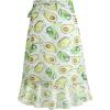 image:imageCHARTOU Women Summer Beach Boho Wrap Skirt Floral Printed Side Tie Knot A Line Asymmetrical Short SkirtAvocado