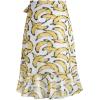 image:imageCHARTOU Women Summer Beach Boho Wrap Skirt Floral Printed Side Tie Knot A Line Asymmetrical Short SkirtBanana