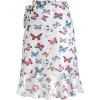 image:imageCHARTOU Women Summer Beach Boho Wrap Skirt Floral Printed Side Tie Knot A Line Asymmetrical Short SkirtButterfly