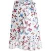 image:imageCHARTOU Women Summer Beach Boho Wrap Skirt Floral Printed Side Tie Knot A Line Asymmetrical Short SkirtButterfly