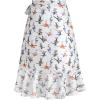 image:imageCHARTOU Women Summer Beach Boho Wrap Skirt Floral Printed Side Tie Knot A Line Asymmetrical Short SkirtGirls