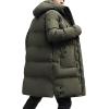 image:imageCHARTOU Mens Winter Thermal Hooded Quilted Parka Waterproof Anorak Puffer Jacket OvercoatArmy Green