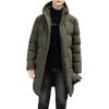 image:imageCHARTOU Mens Winter Thermal Hooded Quilted Parka Waterproof Anorak Puffer Jacket OvercoatArmy Green