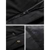 image:imageCHARTOU Mens Winter Thermal Hooded Quilted Parka Waterproof Anorak Puffer Jacket OvercoatBlack