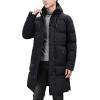 image:imageCHARTOU Mens Winter Thermal Hooded Quilted Parka Waterproof Anorak Puffer Jacket OvercoatBlack