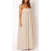 image:imageCHARTOU Woman Summer Spaghetti Straps Loose Maxi Long Holiday Beach Dress with PocketsApricot