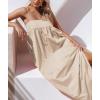 image:imageCHARTOU Woman Summer Spaghetti Straps Loose Maxi Long Holiday Beach Dress with PocketsApricot