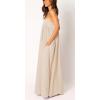 image:imageCHARTOU Woman Summer Spaghetti Straps Loose Maxi Long Holiday Beach Dress with PocketsApricot