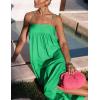image:imageCHARTOU Woman Summer Spaghetti Straps Loose Maxi Long Holiday Beach Dress with PocketsGreen