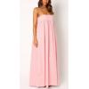 image:imageCHARTOU Woman Summer Spaghetti Straps Loose Maxi Long Holiday Beach Dress with PocketsPink