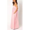 image:imageCHARTOU Woman Summer Spaghetti Straps Loose Maxi Long Holiday Beach Dress with PocketsPink