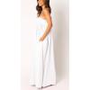 image:imageCHARTOU Woman Summer Spaghetti Straps Loose Maxi Long Holiday Beach Dress with PocketsWhite
