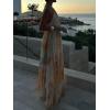 image:imageCHARTOU Women Backless Dress Summer 2026 Halter Floral Boho Maxi Dress Long Flowy Beach Vacation SundressOrange