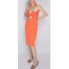 image:imageCHARTOU Women Bodycon Sleeveless Midi Dress Sexy V Neck Side Slit Ribbed Knit Tank DressesOrange