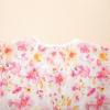 image:imageCHARTOU Women Floral Boho Chiffon Shirt V Neck Balloon Long Sleeve Shirred Tunic Top BlousesPink