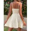 image:imageCHARTOU Women Floral Boho Spaghetti Strap Sundress Sleeveless Smocked A Line Mini DressApricot