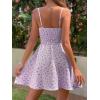 image:imageCHARTOU Women Floral Boho Spaghetti Strap Sundress Sleeveless Smocked A Line Mini DressPurple