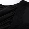 image:imageCHARTOU Women Floral Lace Mini Dress Sexy V Neck Sleeveless Summer Beach Vacation Tunic Shift DressBlack