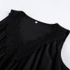 image:imageCHARTOU Women Floral Lace Mini Dress Sexy V Neck Sleeveless Summer Beach Vacation Tunic Shift DressBlack