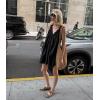 image:imageCHARTOU Women Floral Lace Mini Dress Sexy V Neck Sleeveless Summer Beach Vacation Tunic Shift DressBlack
