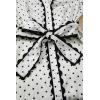 image:imageCHARTOU Women Polka Dot Maxi Dress Lapel Puff Sleeve Button Down Summer Flowy Dress with BeltWhite