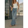 image:imageCHARTOU Women Y2k Rhinestone Jeans Baggy Wide Leg Jeans Sparkly Glitter High Waist Denim Pants with BeltLight Blue