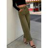 image:imageCHARTOU Womens Ruffled Frayed Barrel Jeans High Waisted Baggy Wide Leg Polka Dot Jeans Casual Loose Fit Denim PantsGreen