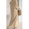 image:imageCHARTOU Lightweight Sweatshirt Maxi Dresses for Women Loose Fit Tee Shirt Long Shift DressKhaki