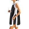 image:imageCHARTOU Women 2 Piece Color Block Short Sets Matching Sleeveless Pullover Tops Cute Dress Shorts OutfitsBlack