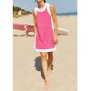image:imageCHARTOU Women 2 Piece Color Block Short Sets Matching Sleeveless Pullover Tops Cute Dress Shorts OutfitsRose