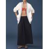 image:imageCHARTOU Womens Cute Graphic Fall Cardigan Contrast Trim Knit Oversized Sweater Lightweight KnitwearsWhite