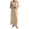 image:imageCHARTOU Lightweight Sweatshirt Maxi Dresses for Women Loose Fit Tee Shirt Long Shift DressKhaki