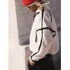 image:imageCHARTOU Half Zip Oversized Pullover Sweatshirt for Women Fleece Zip Up Jacket Sherpa Pull Over Sweaters FallWhite