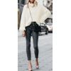 image:imageCHARTOU Women Chunky Turtleneck Waffle Knit Sweater Top Pullover Knitted Long Sleeve Jumper OversizedBeige