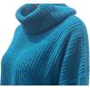 image:imageCHARTOU Women Chunky Turtleneck Waffle Knit Sweater Top Pullover Knitted Long Sleeve Jumper OversizedBlue