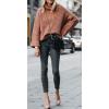 image:imageCHARTOU Women Chunky Turtleneck Waffle Knit Sweater Top Pullover Knitted Long Sleeve Jumper OversizedKhaki