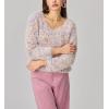image:imageCHARTOU Women Multicolor Fluffy Knit Pullover Sweater Fall Winter Scroop Neck Long Sleeve Jumper TopsMulticolor