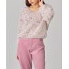 image:imageCHARTOU Women Multicolor Fluffy Knit Pullover Sweater Fall Winter Scroop Neck Long Sleeve Jumper TopsMulticolor