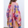 image:imageCHARTOU Women Oversized Cardigan Sweater Button Down v Neck Knit Floral Sweater TopsPink
